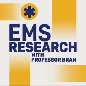 Blue letters that read "EMS Research with Professor Bram."