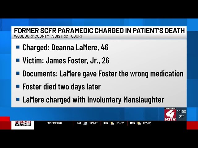 sioux city (IA) paramedic charged